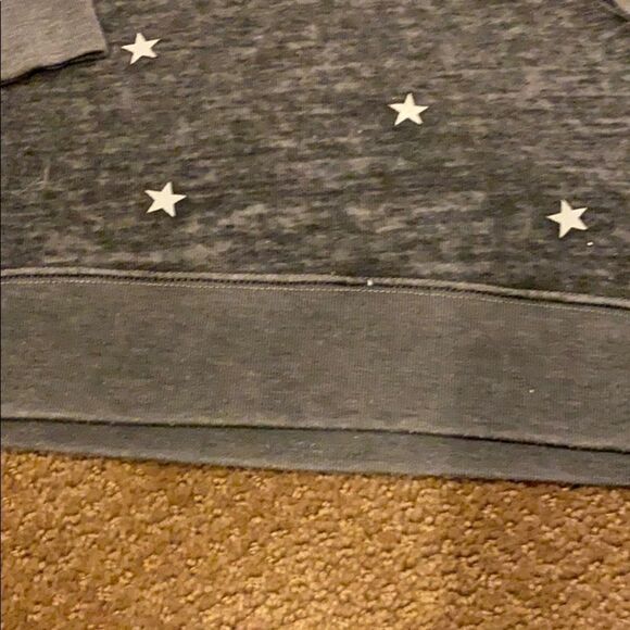 Wildfox Dark Grey & White Star Sweatshirt - Picture 6 of 7